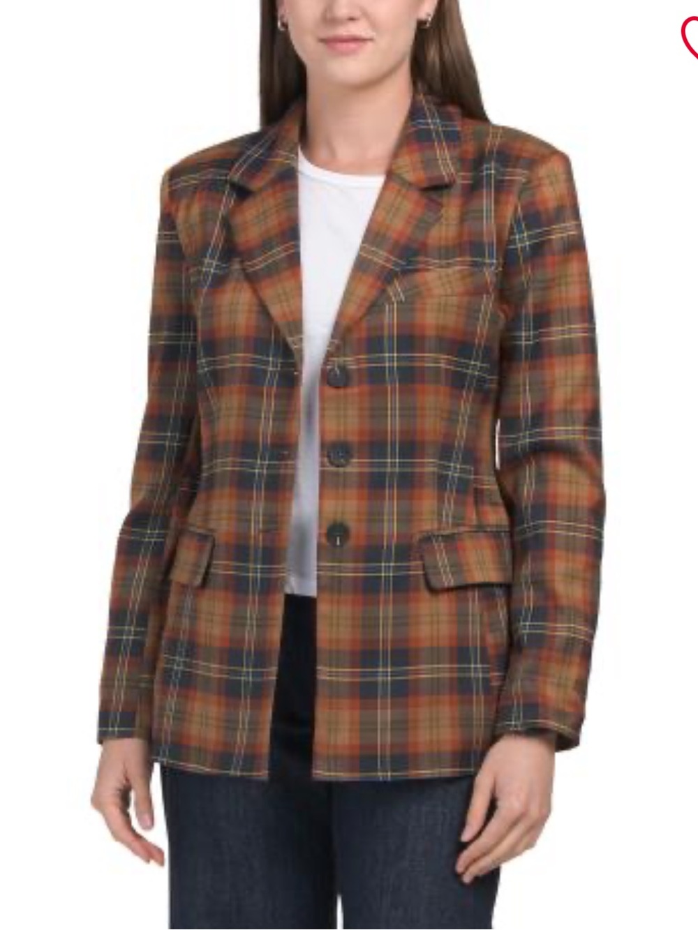 NWT Avec Les Filles size xS plaid blazer